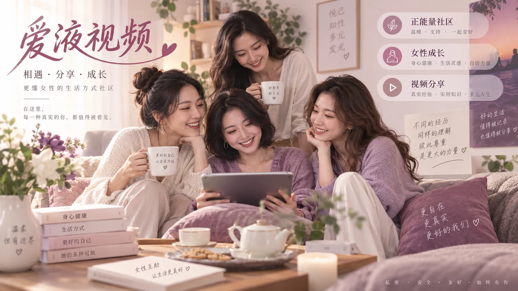 温暖社区生活与健康交流主视觉